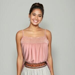 Forever 21 Cropped Blouson Tank Top